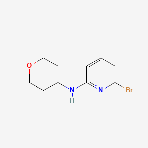 molecular formula C10H13BrN2O B8474816 6-Bromo-N-(tetrahydro-2H-pyran-4-yl)pyridin-2-amine 
