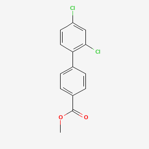 molecular formula C14H10Cl2O2 B8474831 4-(2,4-Dichlorophenyl)-benzoic acid methyl ester 