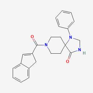 molecular formula C23H23N3O2 B8474847 8-(1H-Indene-2-carbonyl)-1-phenyl-1,3,8-triazaspiro[4.5]decan-4-one CAS No. 62620-98-8
