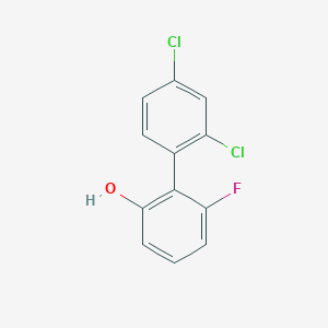 molecular formula C12H7Cl2FO B8474853 2',4'-Dichloro-6-fluoro-biphenyl-2-ol 
