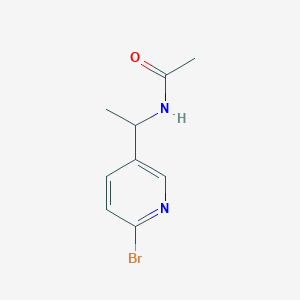 molecular formula C9H11BrN2O B8474882 N-[1-(6-Bromo-pyridin-3-yl)-ethyl]acetamide 