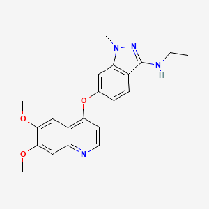 6-(6,7-dimethoxyquinolin-4-yl)oxy-N-ethyl-1-methylindazol-3-amine