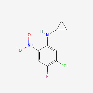molecular formula C9H8ClFN2O2 B8474912 5-chloro-N-cyclopropyl-4-fluoro-2-nitroaniline 