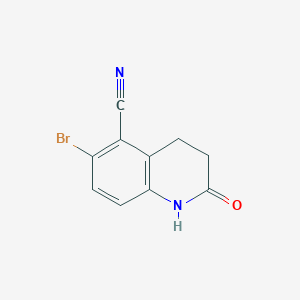 molecular formula C10H7BrN2O B8474919 6-Bromo-2-oxo-1,2,3,4-tetrahydroquinoline-5-carbonitrile 