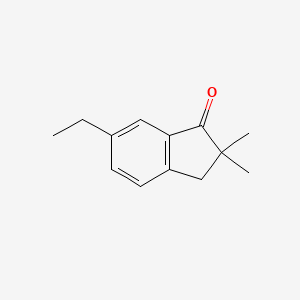 molecular formula C13H16O B8474946 6-Ethyl-2,2-dimethyl-1-indanone 