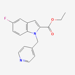 molecular formula C17H15FN2O2 B8474950 ethyl 5-fluoro-1-[(pyridin-4-yl)methyl]-1H-indole-2-carboxylate CAS No. 921039-96-5