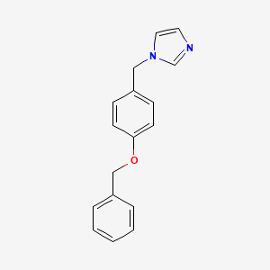 molecular formula C17H16N2O B8474968 1-{[4-(Benzyloxy)phenyl]methyl}-1H-imidazole CAS No. 58041-69-3