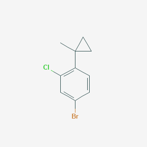 molecular formula C10H10BrCl B8475034 4-Bromo-2-chloro-1-(1-methylcyclopropyl)-benzene 