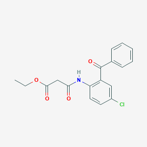 molecular formula C18H16ClNO4 B8475045 Ethyl 3-(2-benzoyl-4-chloroanilino)-3-oxopropanoate CAS No. 29177-68-2