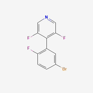 molecular formula C11H5BrF3N B8475082 Pyridine,4-(5-bromo-2-fluorophenyl)-3,5-difluoro- 