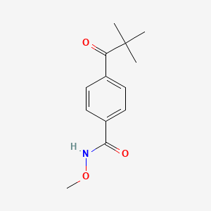 B8475136 4-(2,2-Dimethylpropanoyl)-N-methoxybenzamide CAS No. 139681-40-6