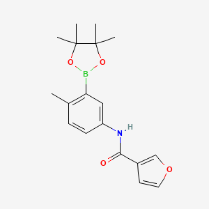 N-[4-methyl-3-(4,4,5,5-tetramethyl-1,3,2-dioxaborolan-2-yl)phenyl]furan-3-carboxamide