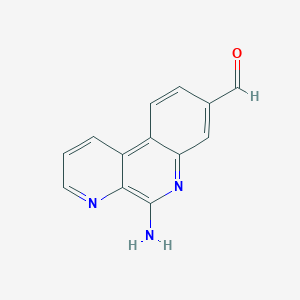 molecular formula C13H9N3O B8475180 5-Aminobenzo[f][1,7]naphthyridine-8-carbaldehyde 