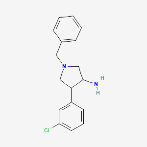 1-Benzyl-4-(3-chlorophenyl)pyrrolidin-3-amine
