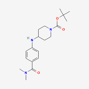 molecular formula C19H29N3O3 B8475247 4-(4-Dimethylcarbamoyl-phenylamino)-piperidine-1-carboxylic acid tert-butyl ester 