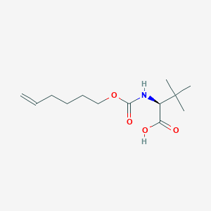 molecular formula C13H23NO4 B8475252 N-{[(Hex-5-en-1-yl)oxy]carbonyl}-3-methyl-L-valine CAS No. 923591-18-8
