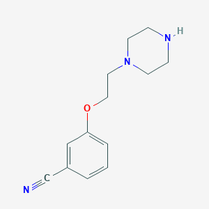 molecular formula C13H17N3O B8475269 1-(3-Cyanophenoxyethyl)piperazine 