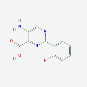 5-Amino-2-(2-fluorophenyl)pyrimidine-4-carboxylic acid