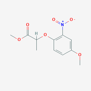 molecular formula C11H13NO6 B8475364 Methyl 2-(4-methoxy-2-nitrophenoxy)propanoate 