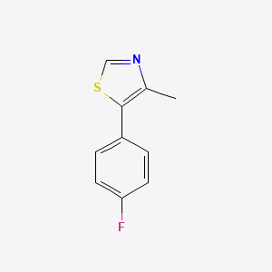 molecular formula C10H8FNS B8475377 4-Methyl-5-(4-fluorophenyl)thiazole 