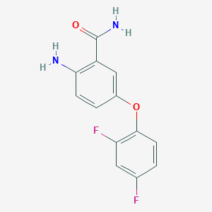 molecular formula C13H10F2N2O2 B8475391 2-Amino-5-(2,4-difluoro-phenoxy)-benzamide 