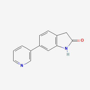 molecular formula C13H10N2O B8475408 6-Pyridin-3-yl-1,3-dihydro-indol-2-one CAS No. 295800-01-0