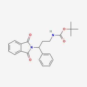 [3-(1,3-Dioxo-1,3-dihydro-isoindol-2-yl)-3-phenyl-propyl]-carbamic acid tert-butyl ester