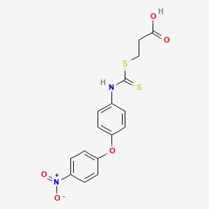 3-({[4-(4-Nitrophenoxy)phenyl]carbamothioyl}sulfanyl)propanoic acid
