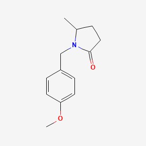molecular formula C13H17NO2 B8475458 1-(4-Methoxybenzyl)-5-methylpyrrolidin-2-one 