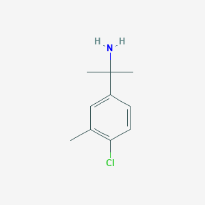 molecular formula C10H14ClN B8475466 2-(4-Chloro-3-methylphenyl)propan-2-amine 