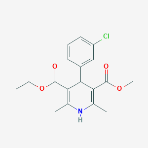(+)-2,6-Dimethyl-4-(3-chlorophenyl)-3-carboethoxy-5-carbomethoxy-1,4-dihydropyridine