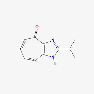 molecular formula C11H12N2O B8475538 2-(1-methylethyl)cyclohepta[d]imidazol-4(1H)-one 