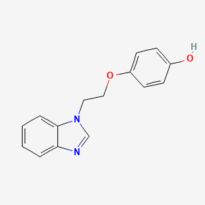 molecular formula C15H14N2O2 B8475610 4-[2-(1H-Benzimidazol-1-yl)ethoxy]phenol CAS No. 80200-00-6
