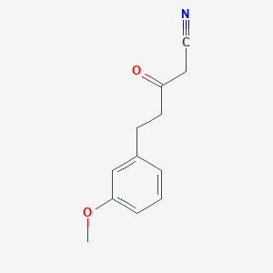 molecular formula C12H13NO2 B8475611 5-(3-Methoxyphenyl)-3-oxo-pentanenitrile 