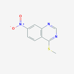 molecular formula C9H7N3O2S B8475761 4-(Methylthio)-7-nitroquinazoline 