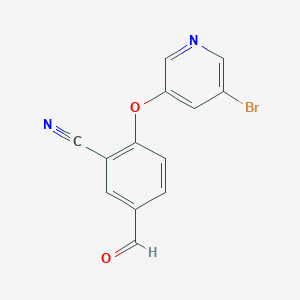 2-((5-Bromopyridin-3-yl)oxy)-5-formylbenzonitrile