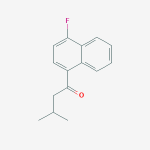 molecular formula C15H15FO B8475794 1-(4'-Fluoronaphth-1-yl)-3-methylbutan-1-one 