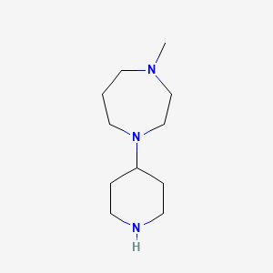 molecular formula C11H23N3 B8475797 Hexahydro-1-methyl-4-(4-piperidinyl)-1H-1 4-diazepine 