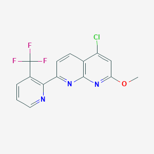 molecular formula C15H9ClF3N3O B8475820 4-Chloro-2-methoxy-7-[3-(trifluoromethyl)pyridin-2-yl]-1,8-naphthyridine CAS No. 832692-65-6