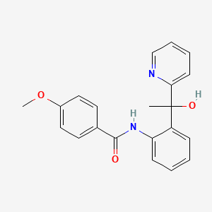 molecular formula C21H20N2O3 B8475837 N-{2-[1-Hydroxy-1-(pyridin-2-yl)ethyl]phenyl}-4-methoxybenzamide CAS No. 58754-50-0