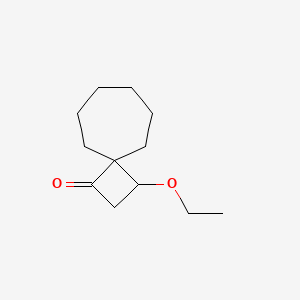 molecular formula C12H20O2 B8475858 3-Ethoxyspiro[3.6]decan-1-one 
