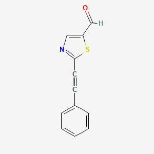 molecular formula C12H7NOS B8475873 2-Phenylethynyl-thiazole-5-carbaldehyde 