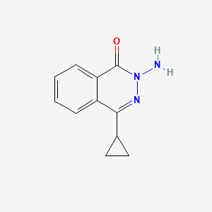 molecular formula C11H11N3O B8475878 2-amino-4-cyclopropylphthalazin-1(2H)-one 