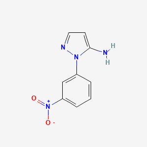 molecular formula C9H8N4O2 B8475884 1-(3-Nitrophenyl)-1H-pyrazol-5-amine 