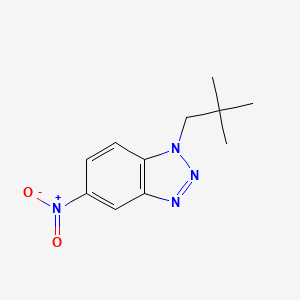 molecular formula C11H14N4O2 B8475898 1-(2,2-Dimethylpropyl)-5-nitro-1H-1,2,3-benzotriazole 