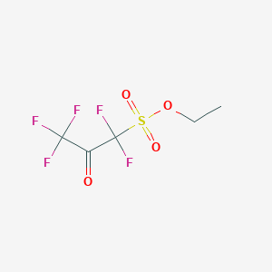 molecular formula C5H5F5O4S B8475911 Ethyl 1,1,3,3,3-pentafluoro-2-oxopropane-1-sulfonate CAS No. 62949-68-2