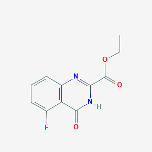 molecular formula C11H9FN2O3 B8475915 Ethyl 5-fluoro-4-oxo-3,4-dihydroquinazoline-2-carboxylate 