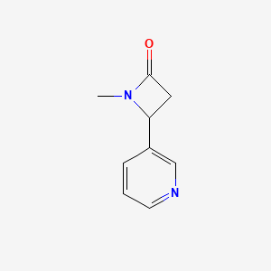 molecular formula C9H10N2O B8475920 1-Methyl-4-(pyridin-3-yl)azetidin-2-one 