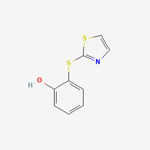 molecular formula C9H7NOS2 B8475924 2-[(Thiazol-2-yl)thio]phenol CAS No. 163298-85-9