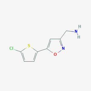 (5-(5-Chlorothiophen-2-yl)isoxazol-3-yl)methanamine